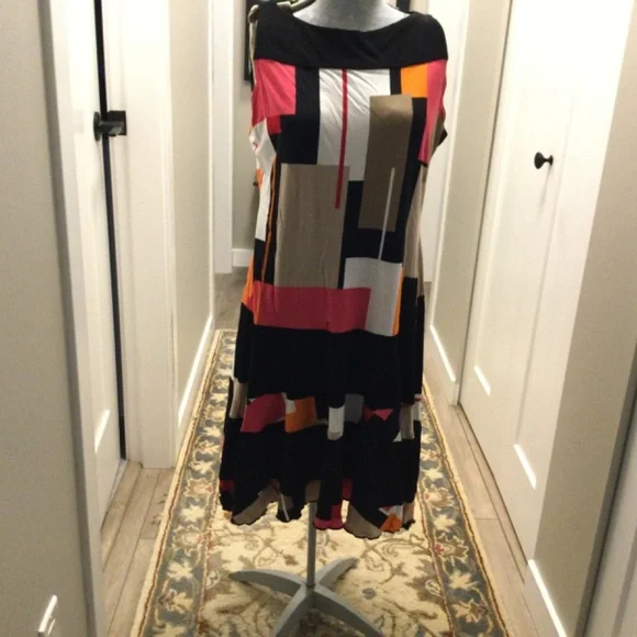 Joseph Ribkoff Colour Block Dress - Picture 6 of 8